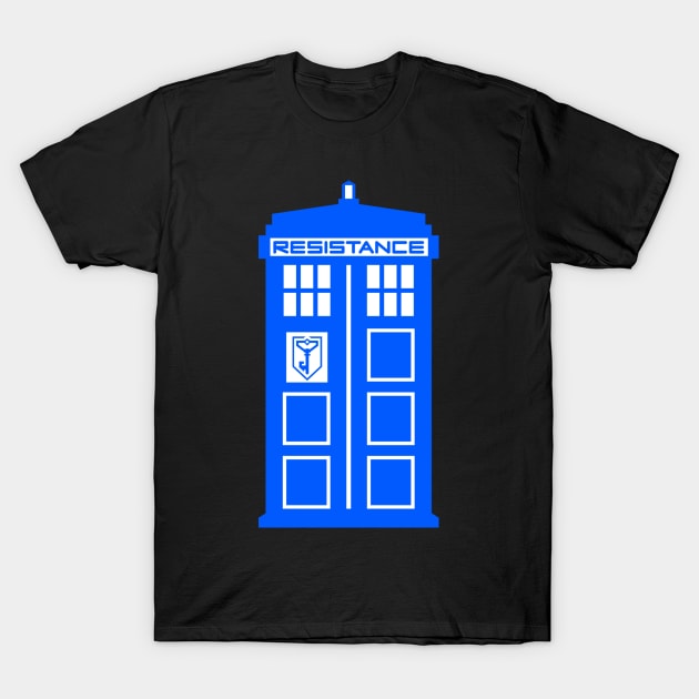 Blue Box Reistance T-Shirt by Galactic Hitchhikers